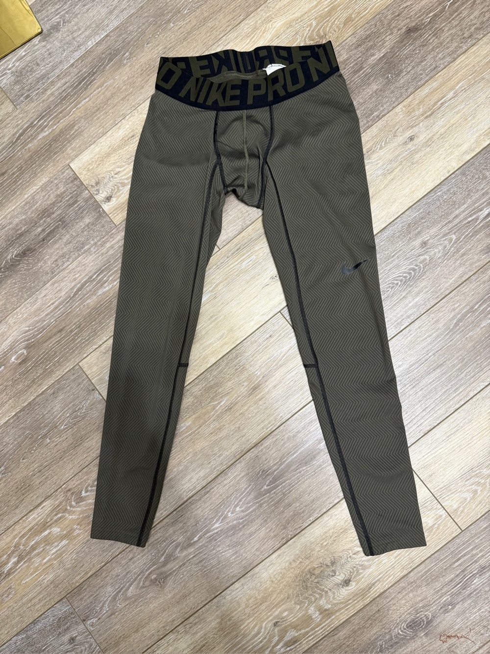 Nike Men's Olive/Black Pro Compression Tights
